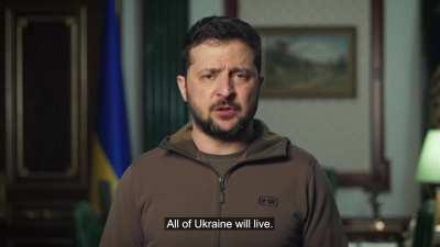 President Zelensky's Latest Address. 23/03/23. Duration 4m36. English Subtitles.