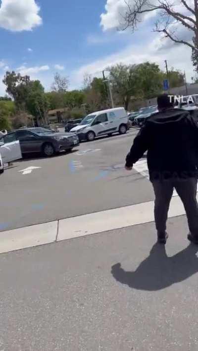 Trying to steal a car with a locked steering wheel