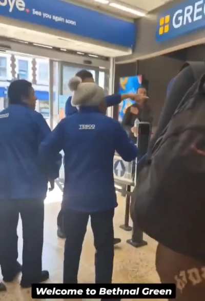 In the meantime, at the Tesco store in Bethnal Green.