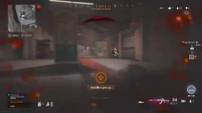 2 glitches in one clip - enemy has no head and I can shoot my gun while downed