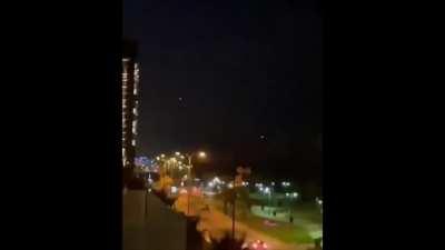 Someone managed to capture both the launching of the rockets and their interception by the Iron Dome - (happened in lsrael, Warning, LOUD)