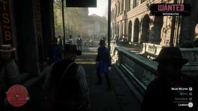 I murdered someone in Saint Denis and Arthur played it off like a champ