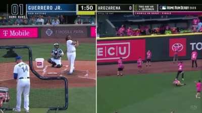 [Highlight] Kid gets drilled in the face by a 115.8 mph line drive off the bat of Vladimir Guerrero Jr. in the 2023 Home Run Derby