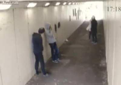 Messing with a girl and her boyfriend