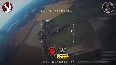 A Ukrainian FPV pilot intercepts a Russian Lancet UAV. It tries to escape by flying evasion maneuvers but ultimately fails.