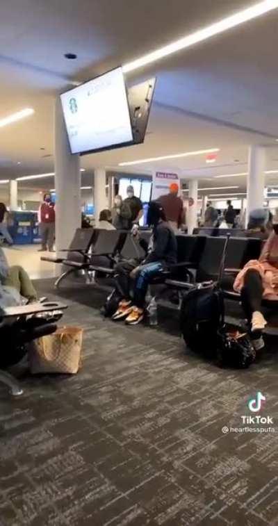 MAGA terrorist has a meltdown at the airport because he was put on the No Fly list