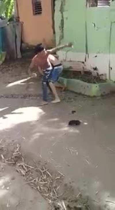 The double helicopter punch attempt was good but guy with red hair takes punches well