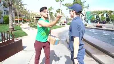 The way Mark fell on the ground