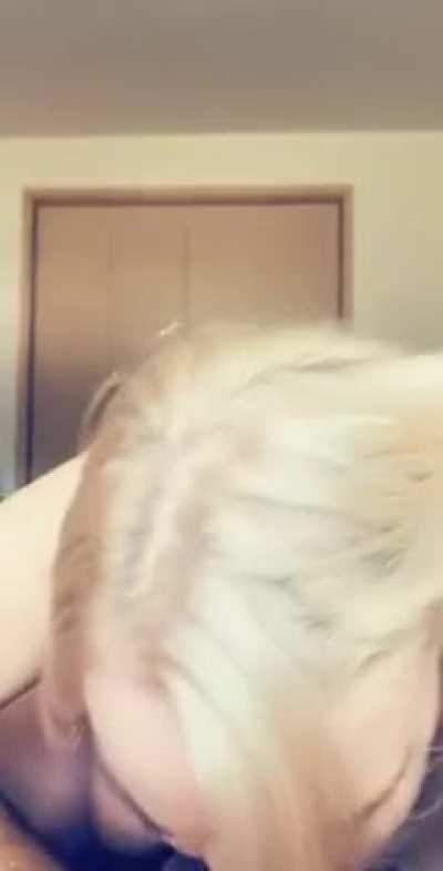 Blonde Russian girl has her husband’s Hispanic cock for breakfast