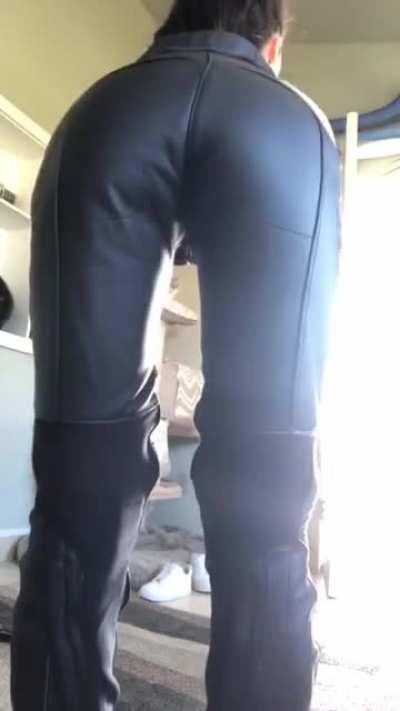 breaking in the new leathers 😛