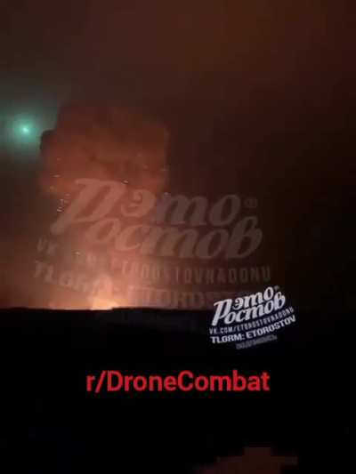 Russian ammo dump blow up by Ukrainian drone