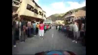 Spectators of a race just doing their thing ..