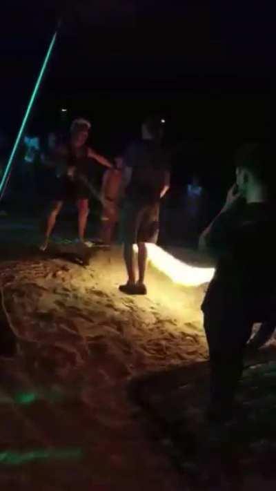 Playing jump rope with fire WCGW.