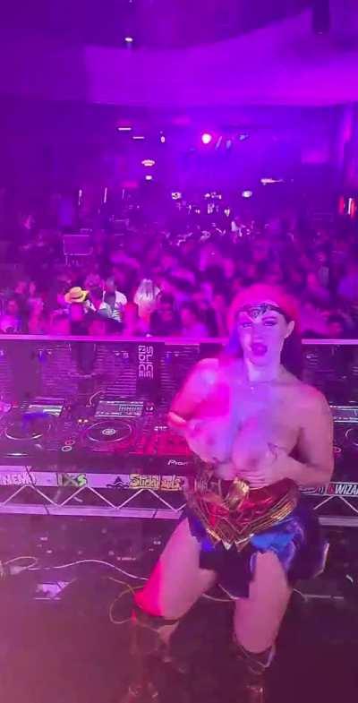 Flashing behind the decks on stage [OC]