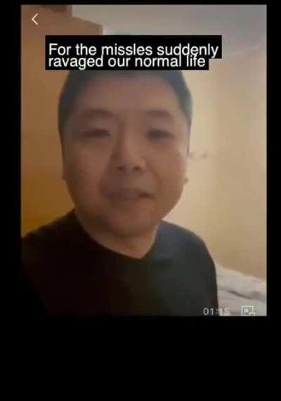 A Chinese student in Ukraine has a message to his government and people back home