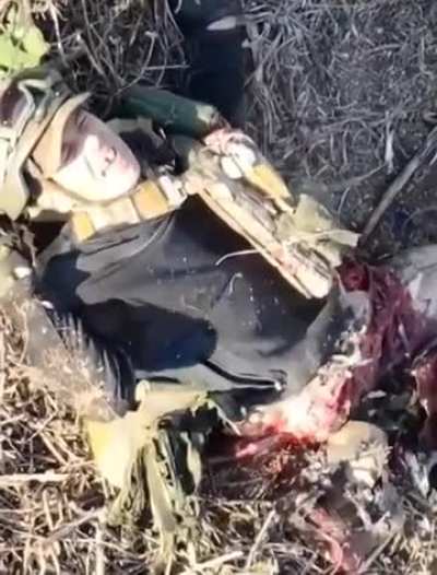 Russian orc listens to techno by Ukrainian drone and has his last rave while missing a leg. Peace to Ukraine!