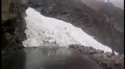 Glacier moving in Himachal Pradesh,India.
