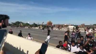 Driver is attacked and pulled out of his tanker truck by BLM protestors who blocked the Minneapolis interstate highway 5-31-2020