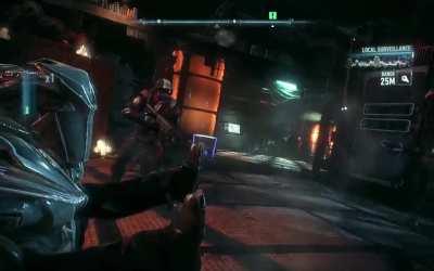 The T-60 Power Armor as a modded skin for Batman in Batman Arkham Knight.