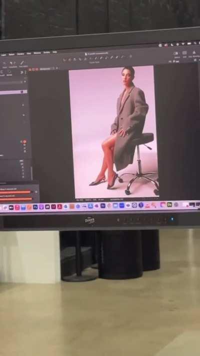 The fact that she's not wearing anything under that is so hot 🥵