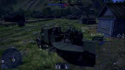 Rambo driving his milk truck