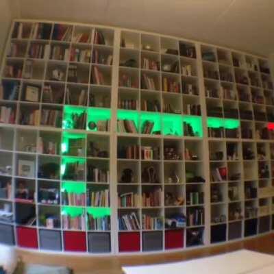 Snake game made in a bookshelf