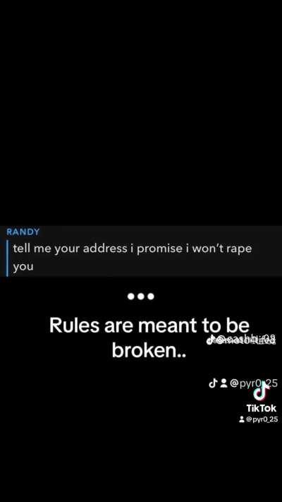 Rules are meant to be broken..