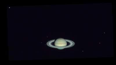 A time-lapse showing Saturn's moons in orbit