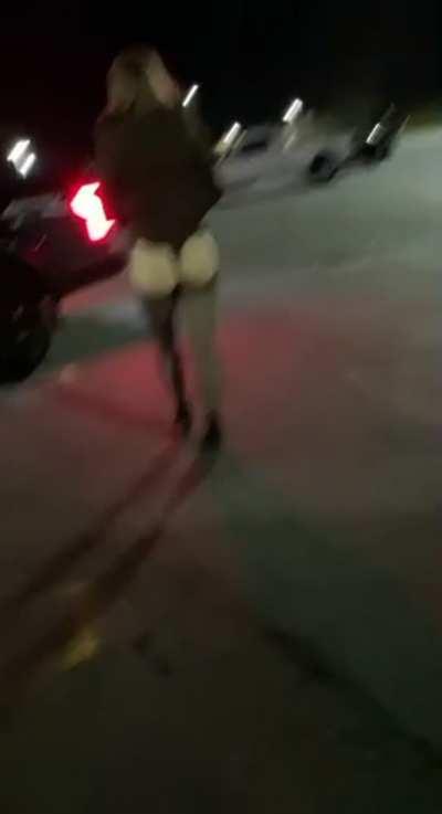 Lost a bet so had to walk back to the car like this, notice anything?