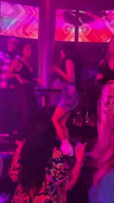 Becky last night in a Vegas club celebrating her Mother’s birthday