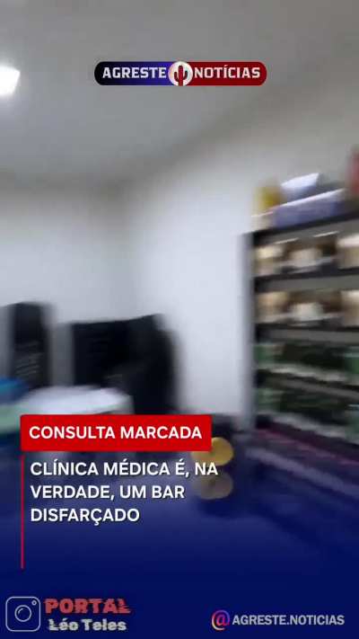 Fizeram uma clínica e dentro é um bar