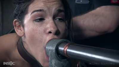 Cute slut is plugged from both ends