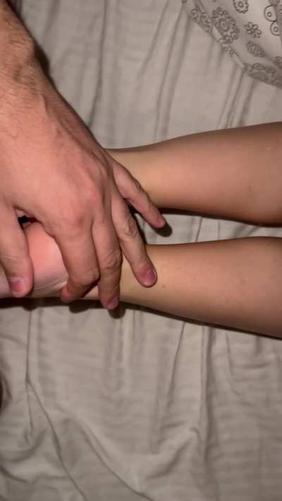 Our evening routine 🍆🦶🏻🥰