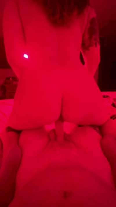 Reverse cowgirl red-light action from last night!