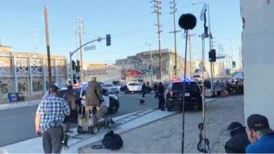 Stunt nearly ends in disaster on the set of Michael Bay's Ambulance