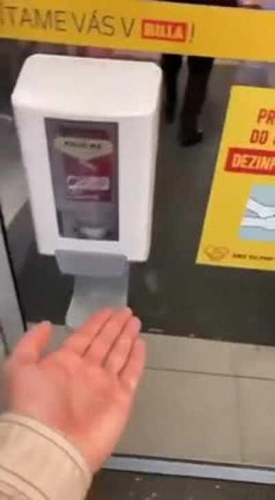 Yes boss, I installed the hand sanitizer.