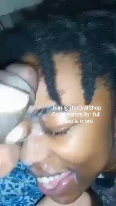 The biggest facial I've ever had 💦👅😍