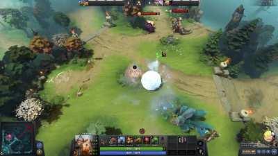 If techies Lotus Orbs the Snowball, then he can take mines for a Ride (into the reflected snowball)