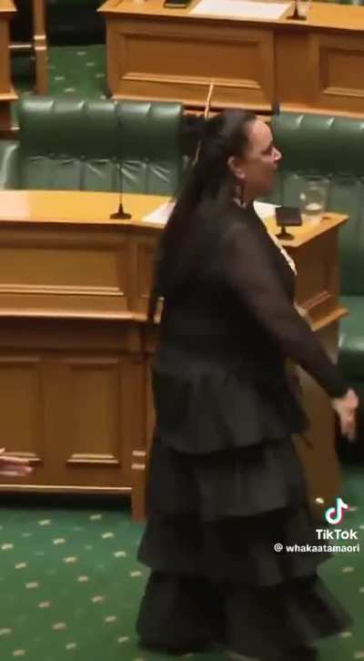 New Zealand's parliament was brought to a temporary halt by MPs performing a haka, amid anger over a controversial bill seeking to reinterpret the country's founding treaty with Māori people.
