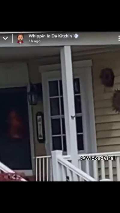 Woman Setting Her Own House On Fire After Arguing With Her Husband (from @WickedViral instagram)