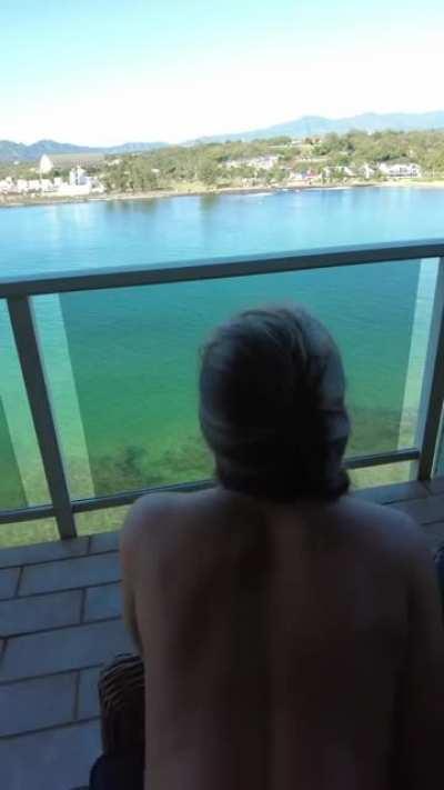 There’s no better sex than hotel balcony sex! [f][m]