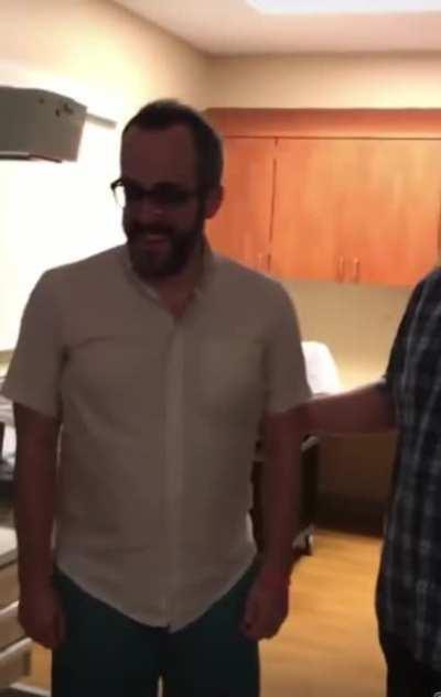Dads meet their baby for the first time