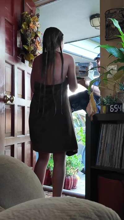 He was very flustered when my towel dropped 😅