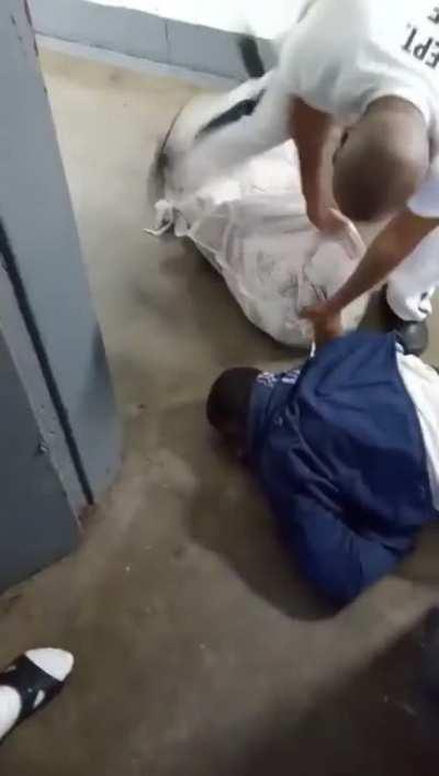 nah why he drag him like that?😭😭😭