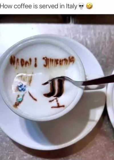 Average coffee at a bar in Napoli