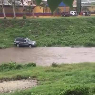 The water idiot trying to cut some traffic through the river