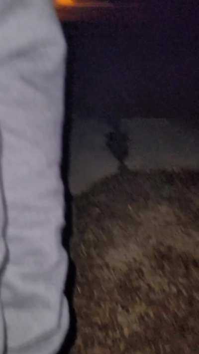 Peeing outside on a public street