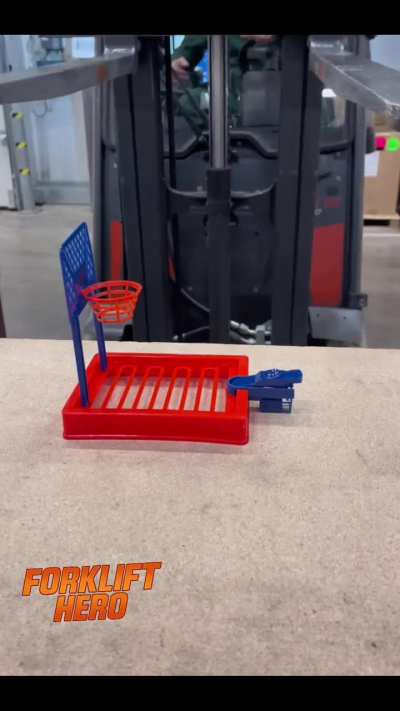 Forklift Basketball Trickshot 🤯 Operator Skills