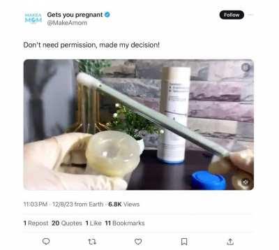 Product to aid women in increasing conception w/out men’s consent