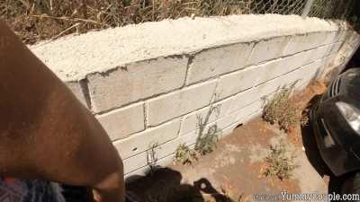 huge cumshot on parking lot (OC)